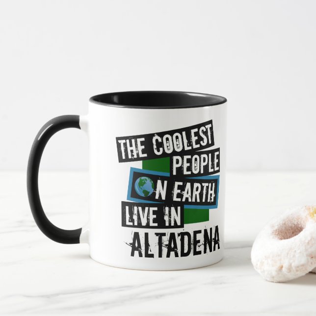 Caneca As Pessoas mais legais da Terra vivem em Altadena (Com Donut)