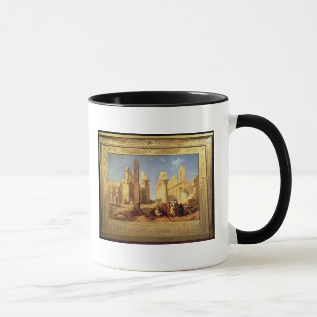 Caneca As ruínas do palácio de Karnak em Thebes (Direita)