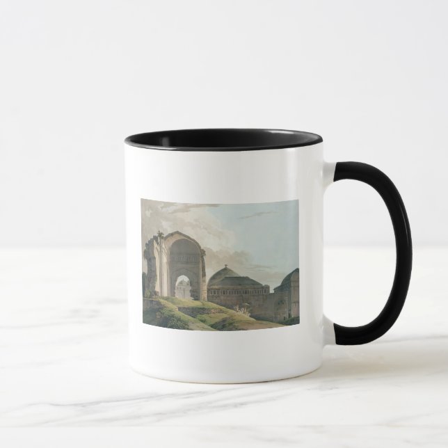 Caneca As ruínas do palácio em Madurai, 1798 (Direita)