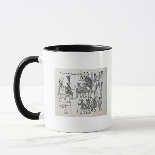 Caneca As últimas rendições astecas de Cuauhtemoc do (Esquerda)