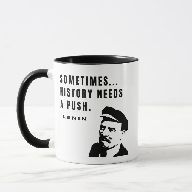 Caneca Às vezes...a história precisa de um empurrão (Esquerda)