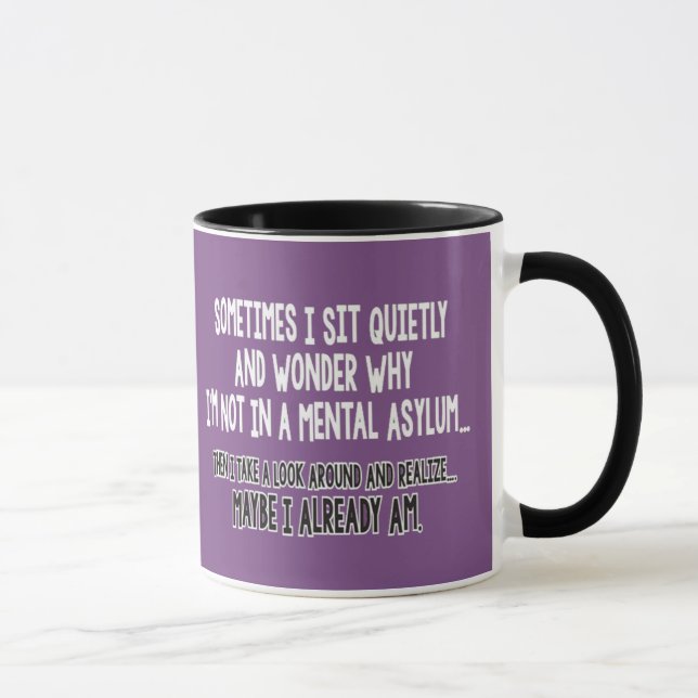 Caneca às vezes eu sento quieto... (Direita)