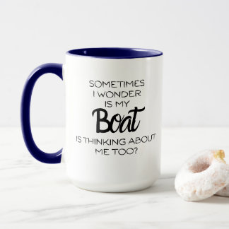 Caneca Às Vezes Pergunto-Me Se O Meu Barco Está A Pensar