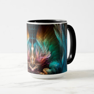 Caneca Asas Da Arte Da Ala Fractal Artilliana Abstrato