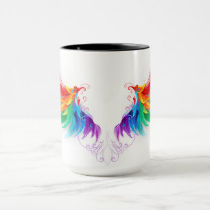 Caneca Asas Fluffy Rainbow