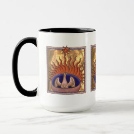 Caneca Ascensão de pássaros Phoenix das chamas
