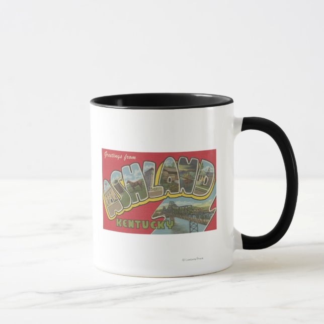 Caneca Ashland, Kentucky - Cenas com Letras Grandes (Direita)