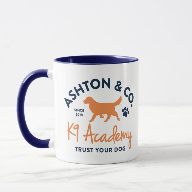 Caneca Ashton & Co. K9 Academy 11 oz. 2c. Dark Blue Logo (Esquerda)
