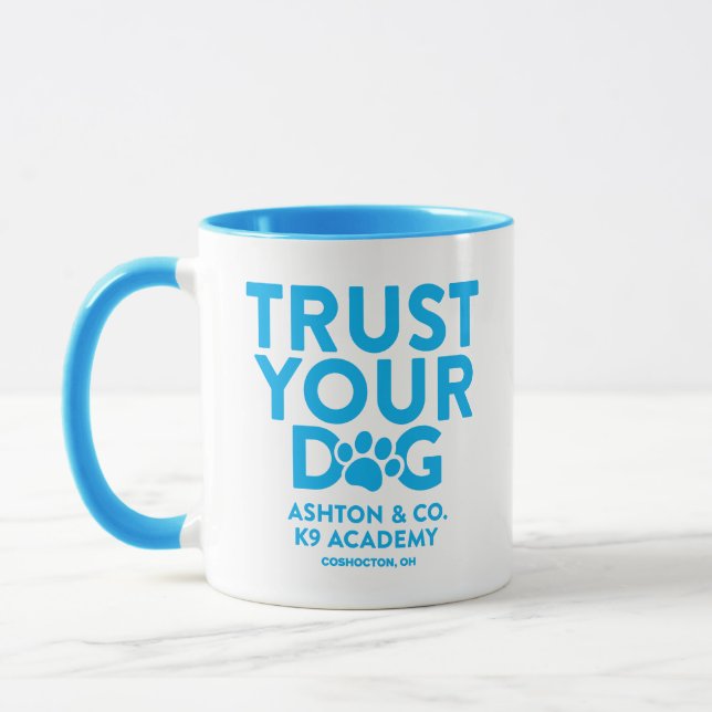 Caneca Ashton & Co. K9 Academy Trust Your Dog 11 oz. (Esquerda)