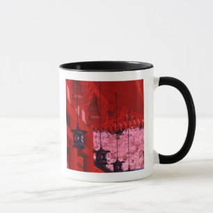 Caneca Ásia, Japão, Quioto, santuário Heian na primavera.