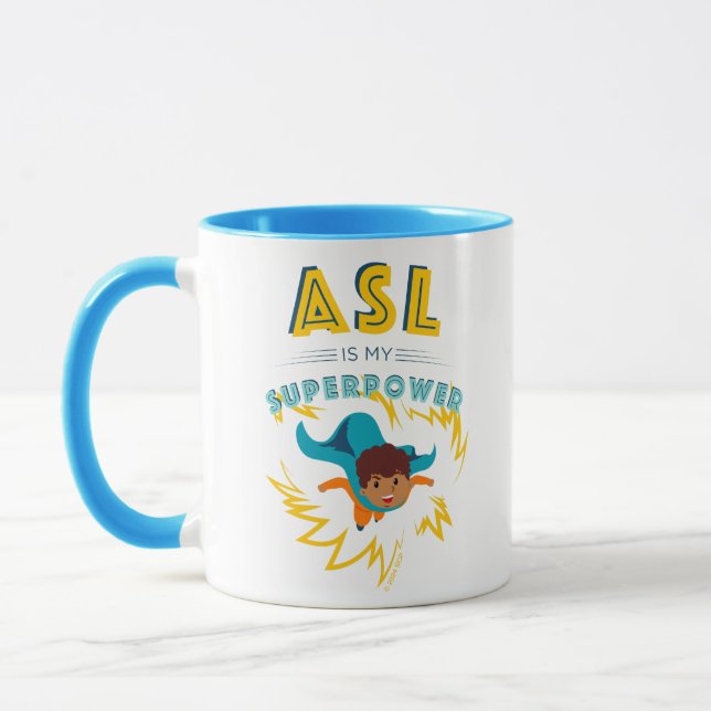 Caneca ASL é o meu superpoder (Esquerda)