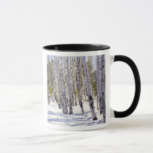 Caneca Aspen Árvores na Floresta