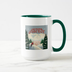 Caneca Aspen Skier Colorado