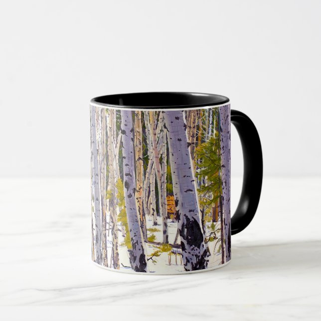 Caneca Aspen Tree Woodland (Frente Esquerda)