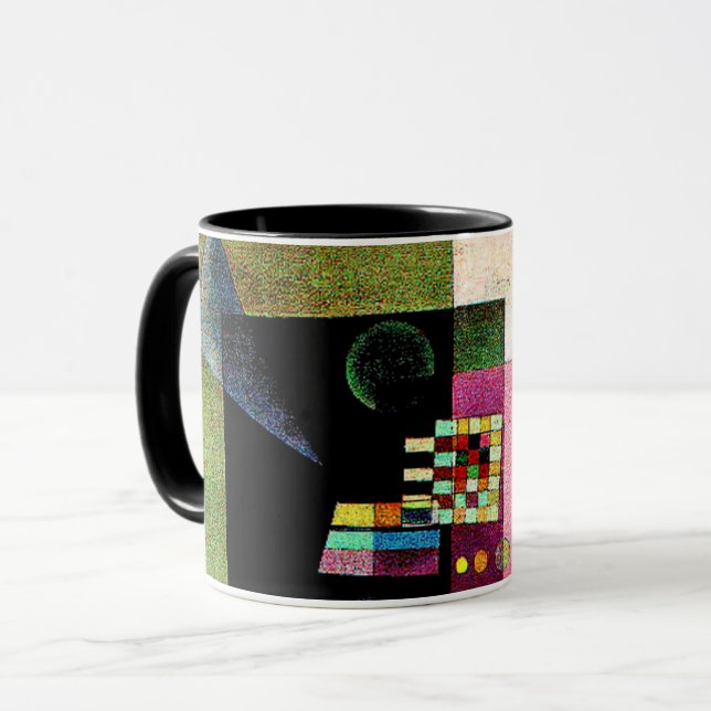 Caneca Asserting, abstract painting by Kandinsky, (Frente Esquerda)