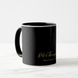 Caneca Assinatura Elegante de Script de Negócio