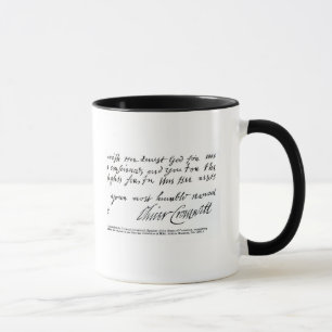 Caneca Assinatura Oliver Cromwell, de escrito à mão