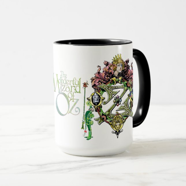 CANECA ASSISTENTE CLÁSSICO DE MÚG DE CAFÉ OZ COM ROYALTY  (Frente Esquerda)
