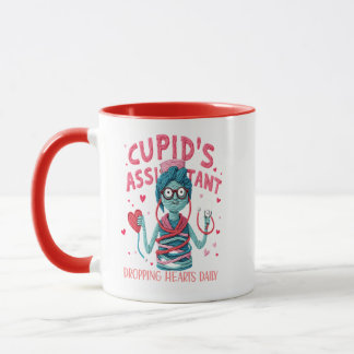 Caneca Assistente de Cupido: Caindo Corações Diariamente
