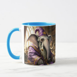 Caneca Assistente de Elefantes Fantasy Cute Old