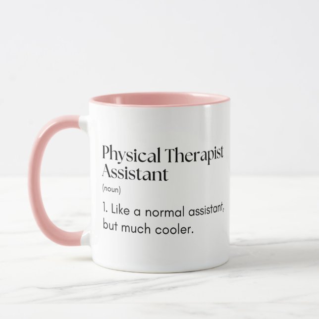 Caneca Assistente de Fisioterapeuta Definição Engraçada (Esquerda)