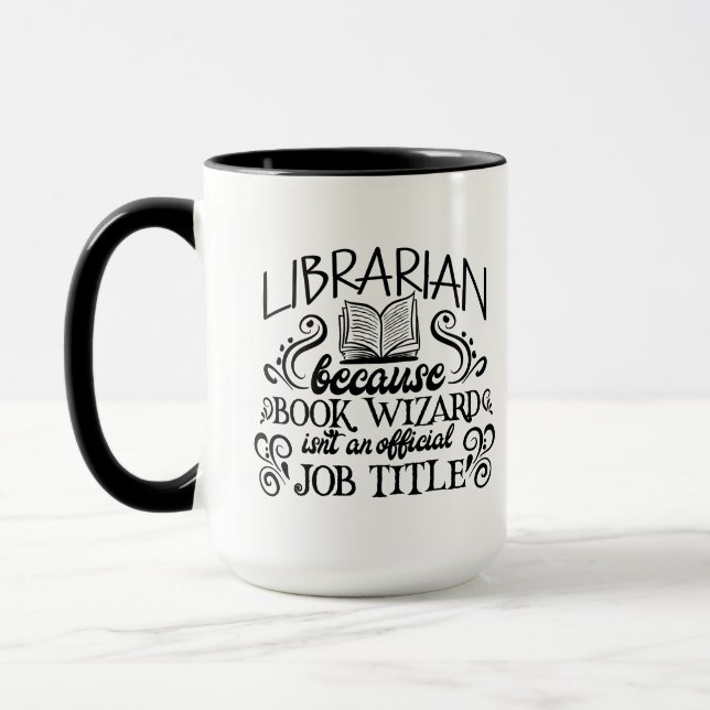 Caneca Assistente de Livro de Bibliotecas (Esquerda)