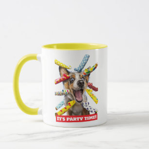 Caneca Assopradores de Festa de Cachorro Feliz
