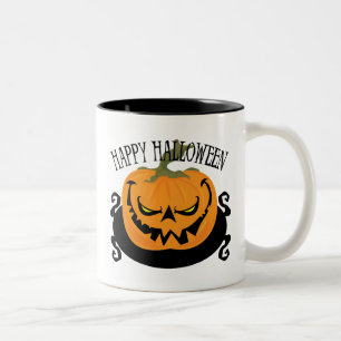 Caneca assustador do Dois-Tom da Jack-o-lanterna