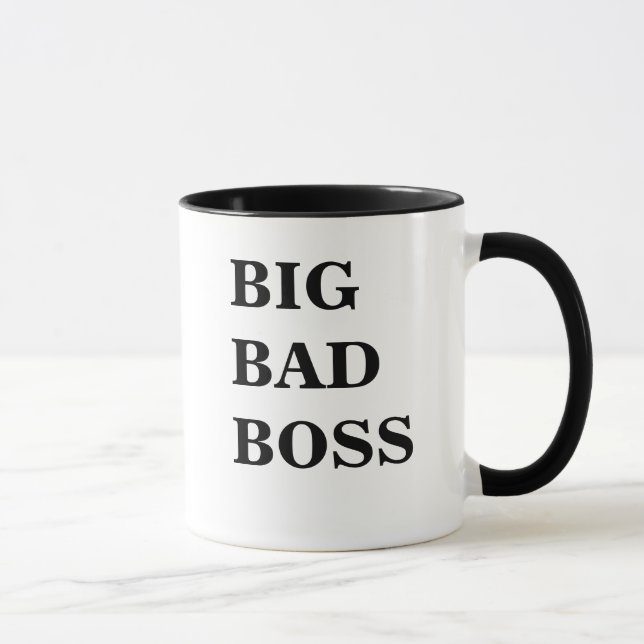 Caneca assustador engraçada do nome do chefe do (Direita)
