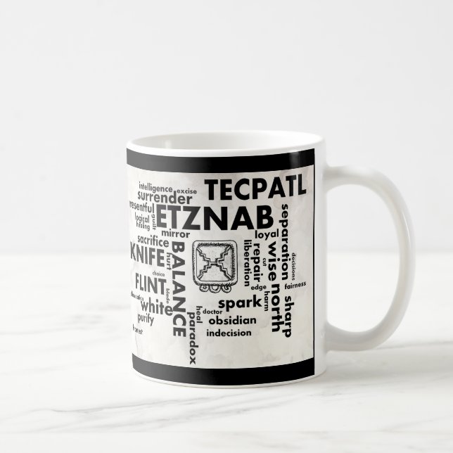 Caneca asteca maia de Etznab Tecpatl da nuvem da (Direita)