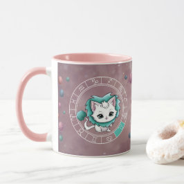 Caneca Astrologia do Planeta de Rodas de Gato Cute do Zod