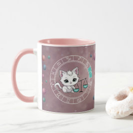 Caneca Astrologia do Planeta de Rodas em Cute Lilbra Zodi