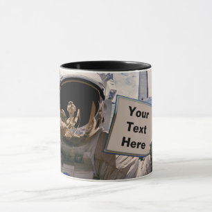 Caneca Astronauta da NASA segurando placa - Adicionar tex