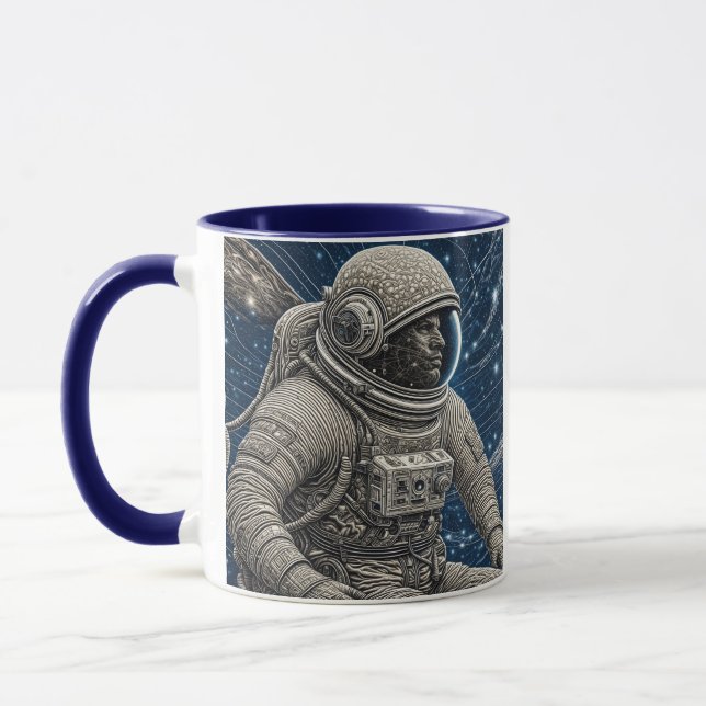 Caneca Astronauta de Arte Ai no Espaço (Esquerda)
