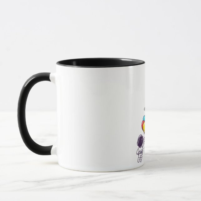 Caneca astronauta engraçado (Esquerda)
