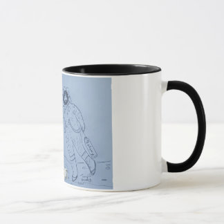 Caneca Astronauta engraçado humor na Terra Nova.