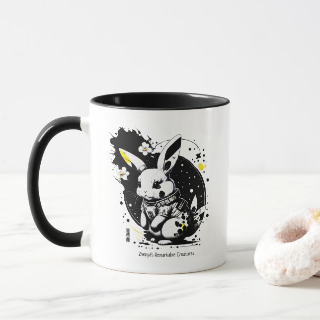Caneca Astronauta Flor - Mug (Com Donut)