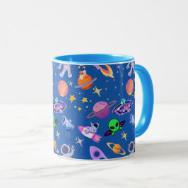 Caneca Astronauta Planet Rocket Patterno