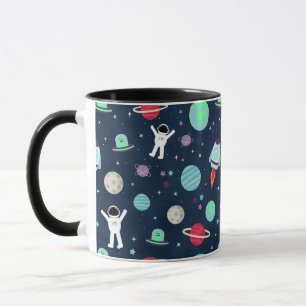 Caneca Astronautas Planetas Foguetes e Alienígenas