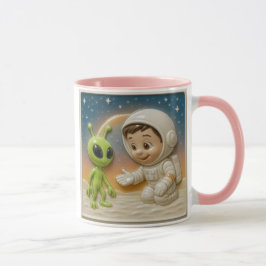 Caneca astronaute et alien mignon