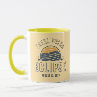 Caneca Astronomia Eclipse Total do Sol 2026 Totalidade Ag