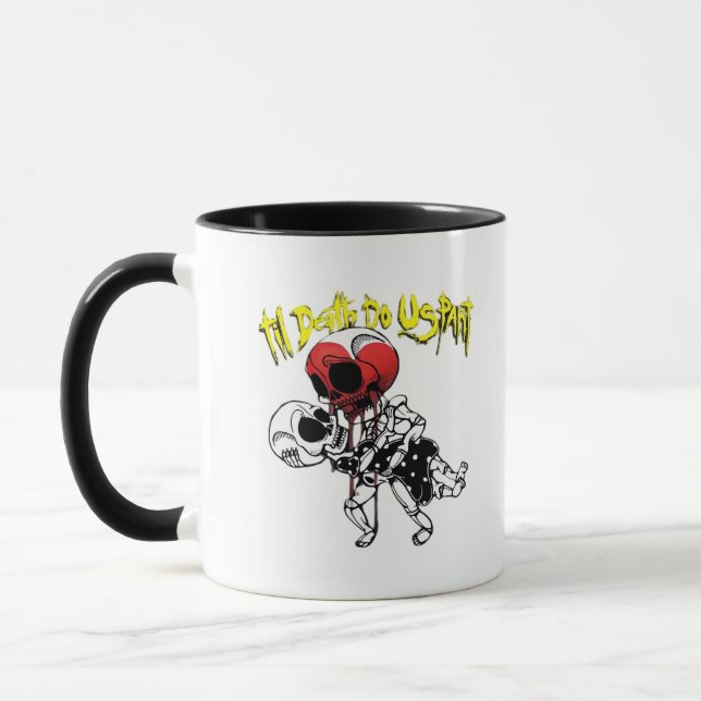 Caneca Até a morte nos fazer parte - Casal esqueleto para (Esquerda)