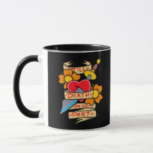 Caneca Até a morte nos separamos da tatuagem de vintagem