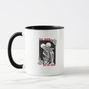 Caneca Até a morte nos separamos de Casal esquelético de