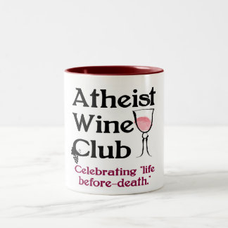 Caneca ateu do clube do vinho