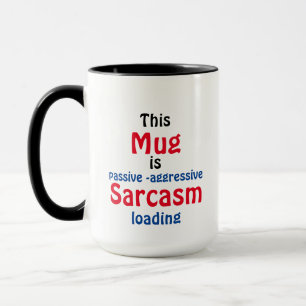 Caneca Atitude de Sarcasmo de Texto Minimalista Divertido