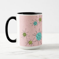 Caneca atômica icónica cor-de-rosa de Starbursts