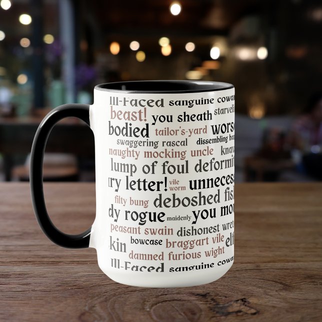 Caneca Ator Abertura Noite Presente Shakespeare Insultos (Criador carregado)