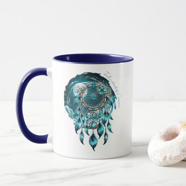 Caneca Atrapasueños bajo la Luna Llena  (Com Donut)