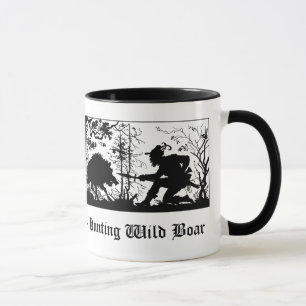 Caneca Auf Wildschwein de Jagd/alemão javali da caça